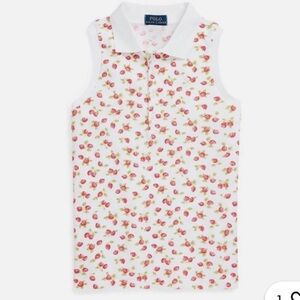 Polo by Ralph Lauren White Floral Kids Sleeveless Top